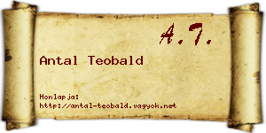 Antal Teobald névjegykártya